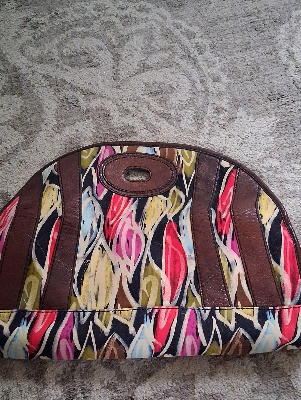 Fossil Julianne Clutch in Multicolor Pattern RARE - Picture 4 of 5